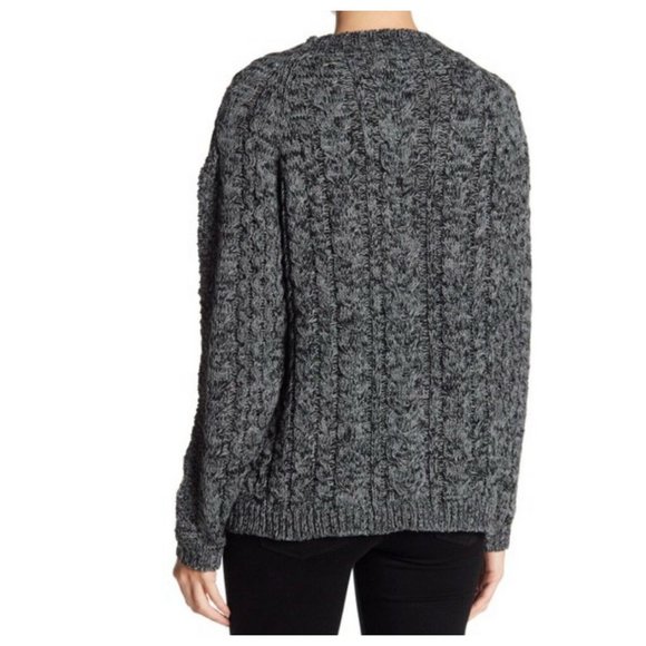 Anthropologie John + Jenn Women Medium Gray Cable - Picture 2 of 10